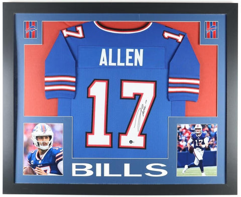 Josh Allen Signed / Framed Buffalo Bills Jersey (Beckett) 2xPro Bowl Quarterback