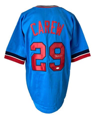 Rod Carew Signed Minnesota Twins Jersey (JSA COA) 18xAll Star / H.O.F. 1991