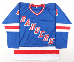 Ron Greschner Signed New York Rangers Jersey "NY Ranger Captain 86/87" (JSA COA)