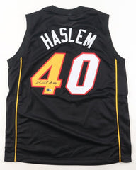 Udonis Haslem Signed Miami Heat Jersey (Beckett) 3×NBA Champion / Forward