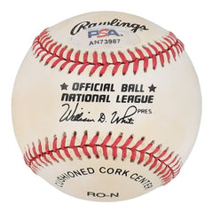 Joe Morgan Signed NL Baseball (PSA ) Cincinnati Reds 2xWorld Series Champion