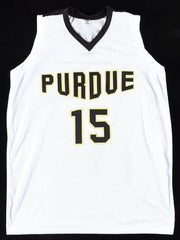 Zach Edey Signed Purdue Boilermakers Jersey (Beckett)2024 Grizzlies Top Draft Pk