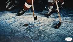 Gordie Howe, Ted Lindsay & Sid Abel Signed Detroit Red Wings 11×14 Photo JSA COA