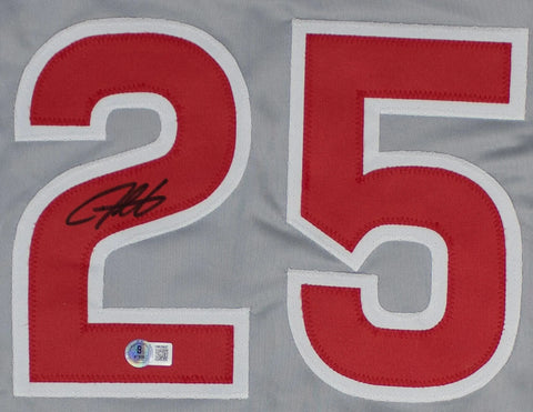 Derrek Lee Signed Chicago Cubs Gray Road Jersey Multiple Inscriptions (Beckett)