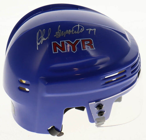Phil Esposito Signed New York Rangers Mini Helmet (Beckett) 12xAll Star Center