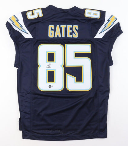 Antonio Gates Signed San Diego Chargers Jersey (Beckett) 8×Pro Bowl Tight End