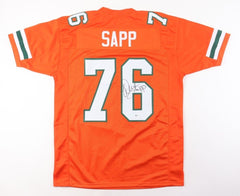 Warren Sapp Signed Miami Hurricanes Jersey (Beckett) 1991 National Champion D.T.