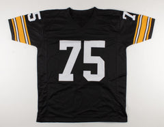 Mean Joe Greene Signed Pittsburgh Steelers Jersey Inscribed HOF 87 (Schwart) D.T