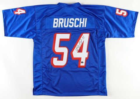 Tedy Bruschi Signed New England Patriots Jersey (Beckett) 3×Super Bowl Champion