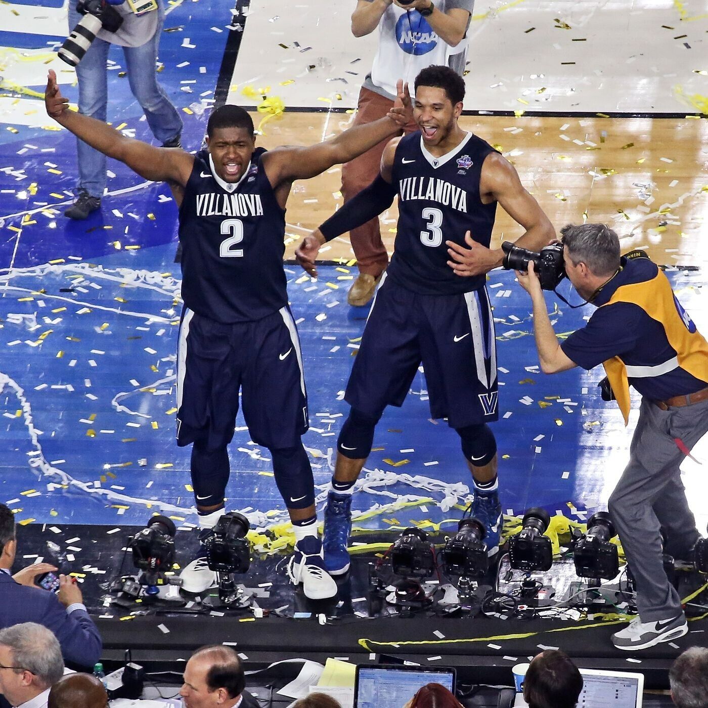Josh Hart & Kris Jenkins Signed Villanova Wildcats 2016 NCAA Champion Basketball