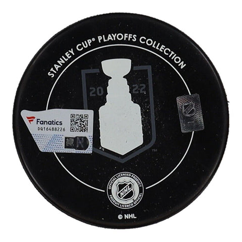 Erik Johnson Signed Colorado Avalanche Logo Puck (Fanatics) 2022 Stanley Cup