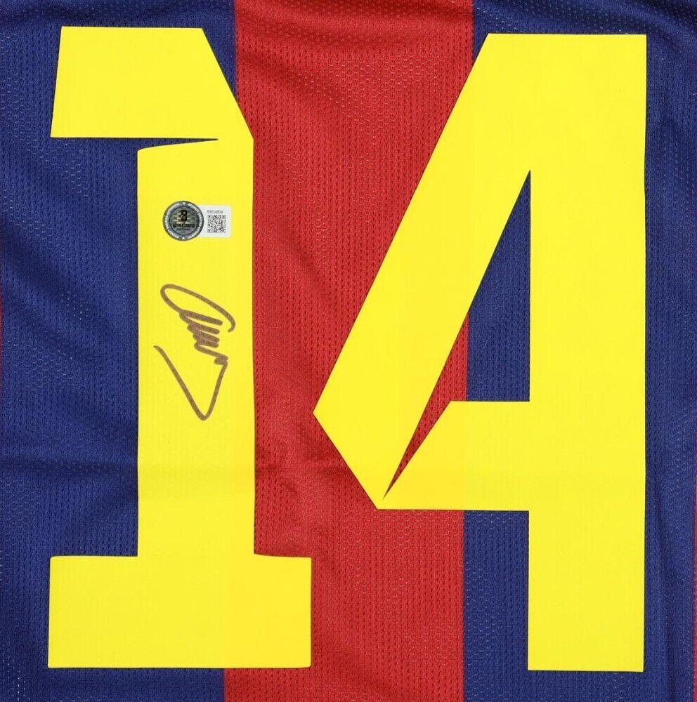 Javier Mascherano Signed Barcelona FC Nike Jersey (Beckett) Team Argentina Mgr