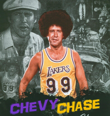 Chevy Chase Signed Fletch Los Angeles Lakers Jersey (Beckett) 1985 Hit Movie