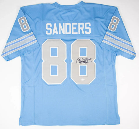 Charlie Sanders “HOF 07” Signed Detroit Lions Jersey (JSA COA) 7xPro Bowl T.E.