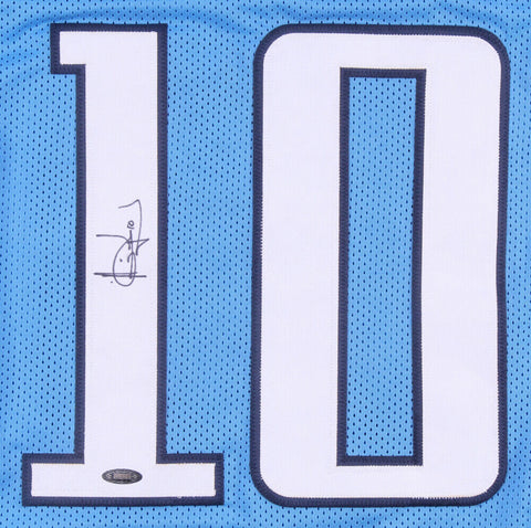 Vince Young Signed Tennessee Titans Jersey (TriStar) 2xPro Bowl Quarterback