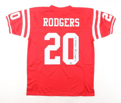 Johnny Rodgers Signed Nebraska Cornhuskers Jersey (JSA COA) 1972 Heisman Winner