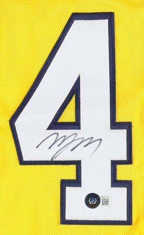 Miles McBride Signed West Virginia Mountaineers Jersey (Beckett) Knicks 2021 Pck