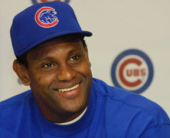 Sammy Sosa Signed Chicago Cubs 35" x 60" W Flag (Beckett)Cubs All-Time HR Leader