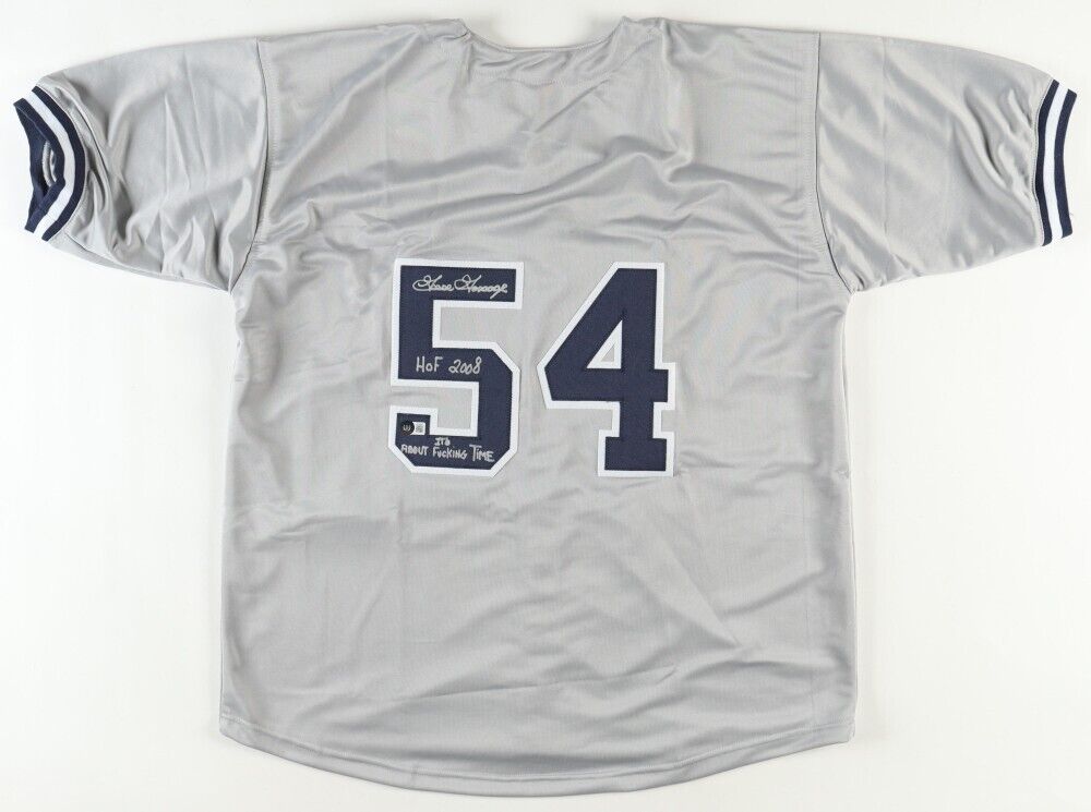 Goose Gossage Signed Yankees Jersey HOF 2008 & It's About F**king Time (Beckett)
