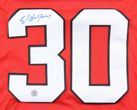 Ed Belfour Signed Chicago Blackhawks Jersey (A.J. Sportsworld COA) NHL HOF  2011