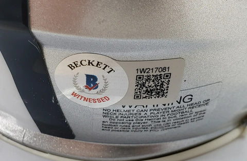 Brandon Aubrey Signed Dallas Cowboys Mini Helmet (Beckett) Pro Bowl Place Kicker