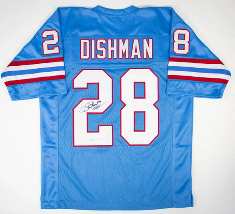 Cris Dishman Signed Houston Oilers Jersey (JSA COA) 2×Pro Bowl Defensive Back