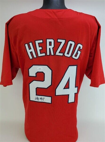 Whitey Herzog Signed Cardinals Jersey (JSA COA) St. Louis Manager (1980-1990)