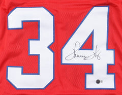 Thurman Thomas Signed Buffalo Bills Throwback Jersey (Beckett) 1991 NFL M.V.P