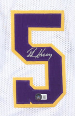 Robert Horry Signed Los Angeles Lakers Jersey (Beckett) 7xNBA Champion Forward