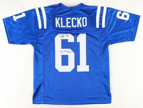 Dan Klecko Signed Indianapolis Colts Jersey Inscribed "XLI SB Champs" (JSA COA)