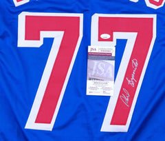 Phil Esposito Signed New York Rangers Jersey (JSA COA) 1984 NHL Hall of Fame Ctr
