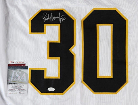 Tim Thomas Signed Boston Bruins Jersey (JSA COA) 2011 Stanley Cup Champ Goalie