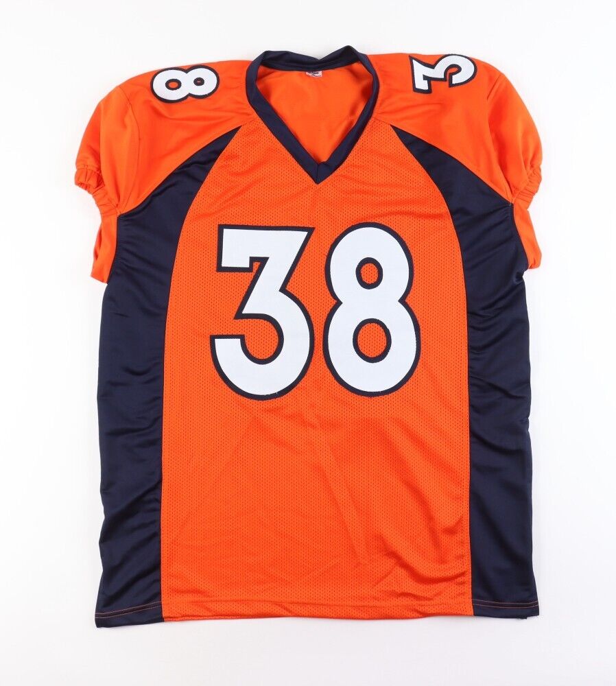 Jaleel McLaughlin Signed Denver Broncos Jersey "1st NFL TD 9-17-23" (JSA COA)