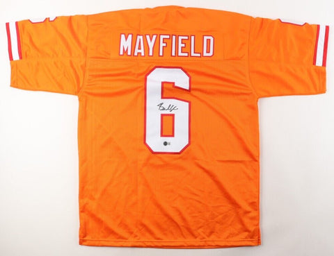 Baker Mayfield Signed Tampa Bay Buccaneers Creamsicle Throwback Jersey (Beckett)