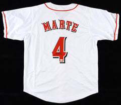 Noelvi Marte Signed Reds Jersey (JSA COA) Cincinnati's Latest Rookie Phenom