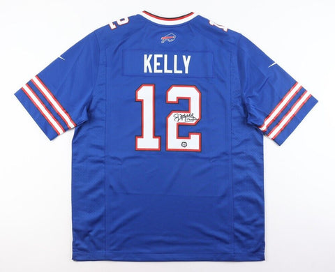 Jim Kelly Signed Buffalo Bills Nike Replica Jersey (Dave & Adams Holo) HOF Q.B.