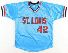 Bruce Sutter Signed St. Louis Cardinals Powder Blue Throwback Jersey (JSA COA)
