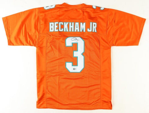 Odell Beckham Jr. Signed Miami Dolphins Orange Jersey (Beckett) 3×Pro Bowl W.R
