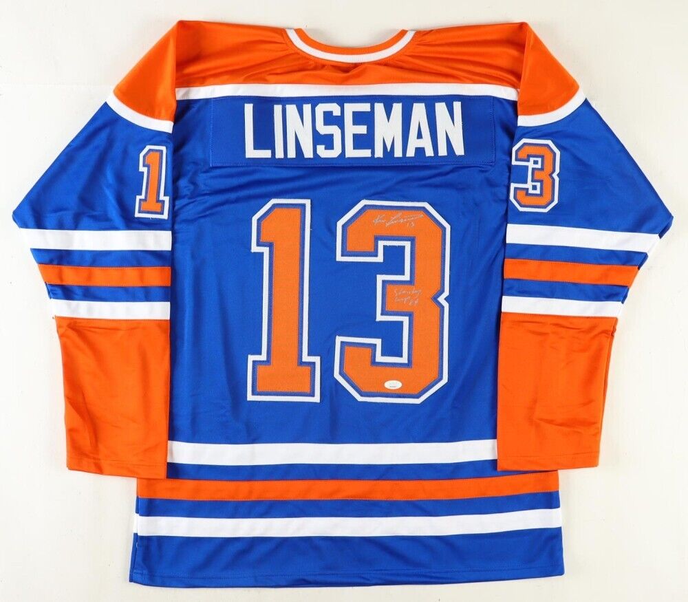 Ken Linseman Signed Edmonton Oilers Jersey Stanley Cup 84 (JSA COA) NHL Veteran