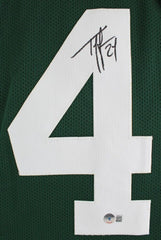 Ty Law Signed New York Jets Green Jersey (Beckett) 3xSuper Bowl Champion D,B.