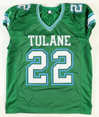 Tyjae Spears Signed Tulane Green Wave Green Jersey (JSA) Tennessee Titans R.B.