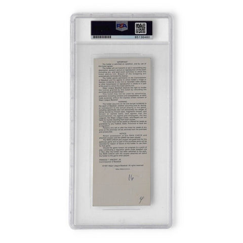 Chipper Jones Signed 1991 All-Star Game Ticket (PSA Autograph Graded 10) Braves