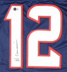 Nico Collins Signed Houston Texans Jersey (Beckett) 2021 3rd Round Pick Michigan