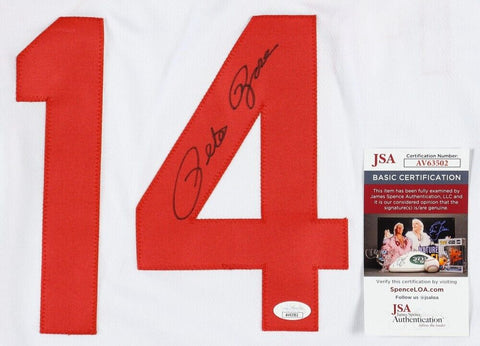 Pete Rose Signed Cincinnati Reds Jersey (JSA COA) MLB's All Time Hit leader 4256