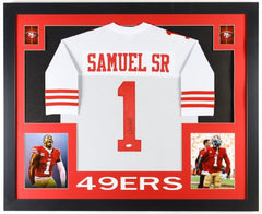 Deebo Samuel Signed San Francisco 49ers 35x43 Framed Jersey (JSA) His New Number