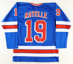 Jean Ratelle Signed New York Rangers Jersey Inscribed "HOF 85" (Beckett)