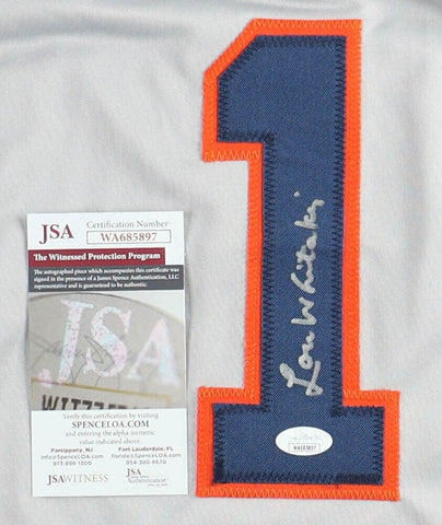 Lou Whitaker Signed Detroit Tigers Jersey (JSA COA) 1984 World Series Champ