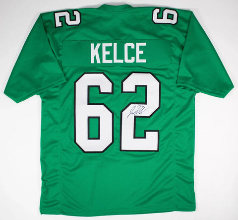 Jason Kelce Signed Philadelphia Eagles Green Jersey (JSA COA) 7xPro Bowl Center