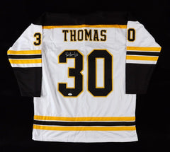 Tim Thomas Signed Boston Bruins Jersey (JSA COA) 2011 Stanley Cup Champ Goalie