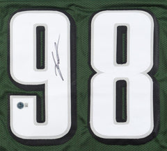 Jalen Carter Signed Philadelphia Eagles Dark Green Jersey (Beckett)Ex-Georgia DT